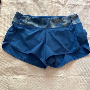 Lululemon "Align" Blue running shorts